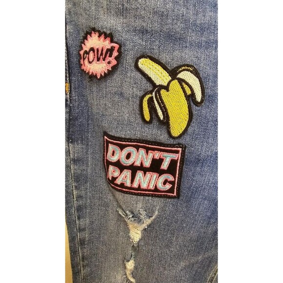 Mango Women's Distressed Embroidered Skinny Cropped Jeans Size 6 NWT… - Picture 5 of 9